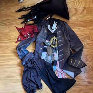 Premium Pirates of Caribbean Jack Sparrow Pirate Costume - Medium